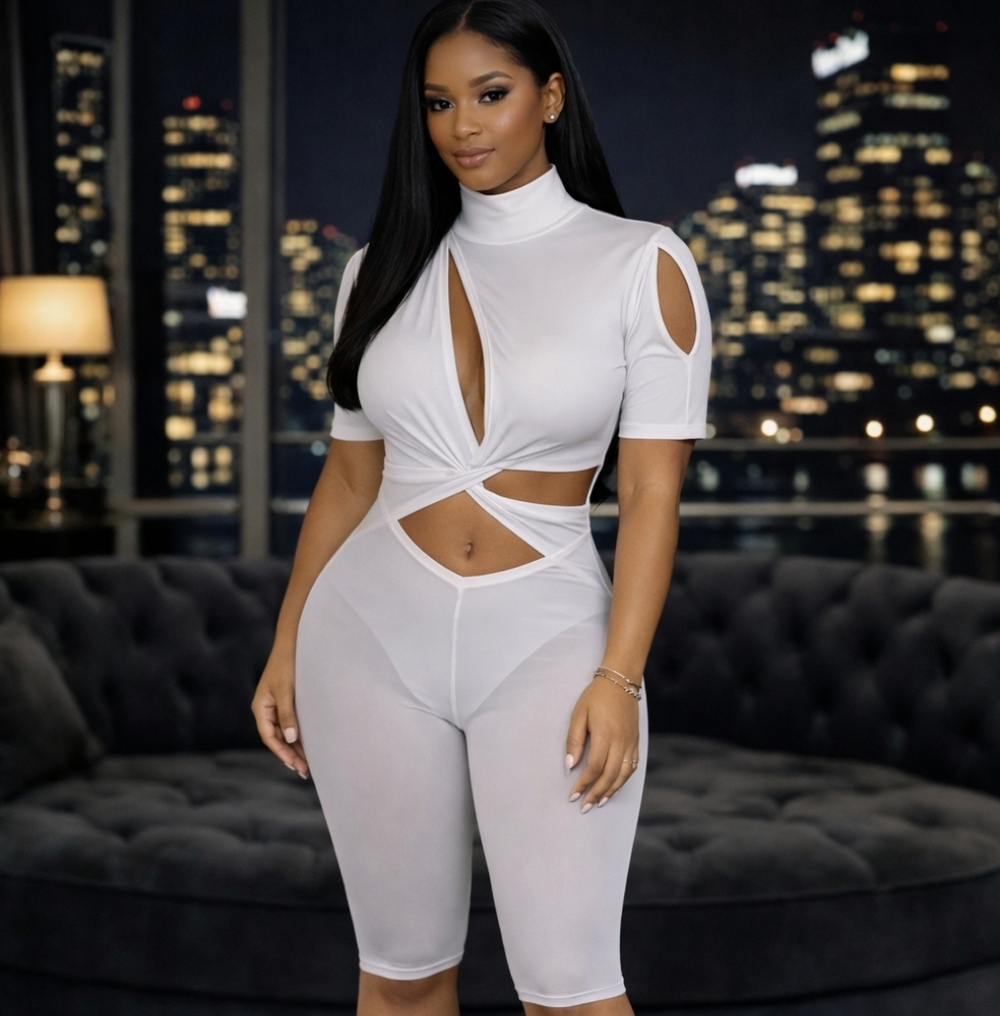 New! Women's Short Sleeve Romper Jumpsuit